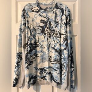 Under Armour Light Blue and White Performance Shirt